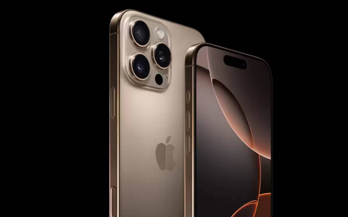 Задняя часть iPhone 16 Pro с тремя камерами