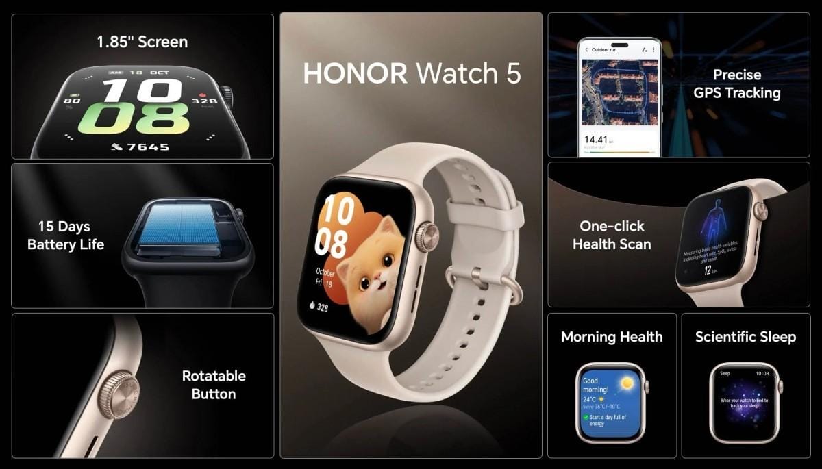 IFA 2024. Honor представил ультратонкие умные часы Honor Watch 5 9 gsmarena 005 2