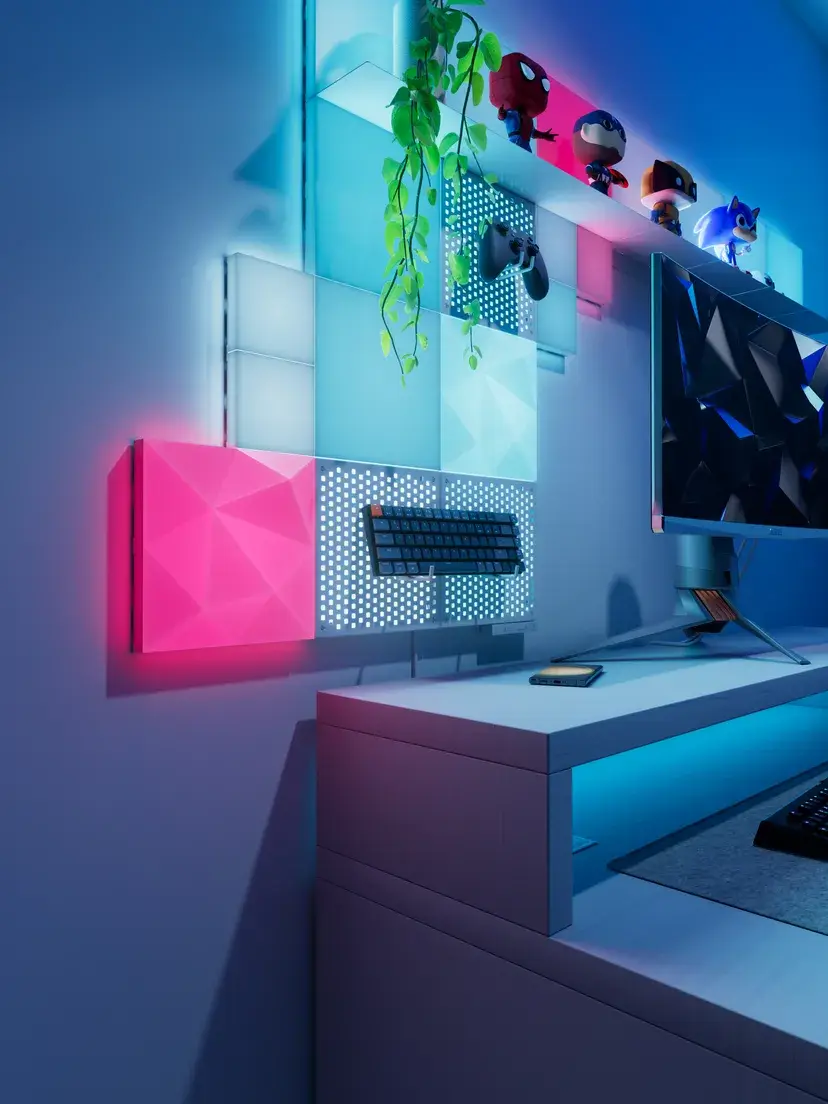 IFA 2024: Nanoleaf представил настенные световые панели 19 nanoleaf blocks gaming room big layout 1