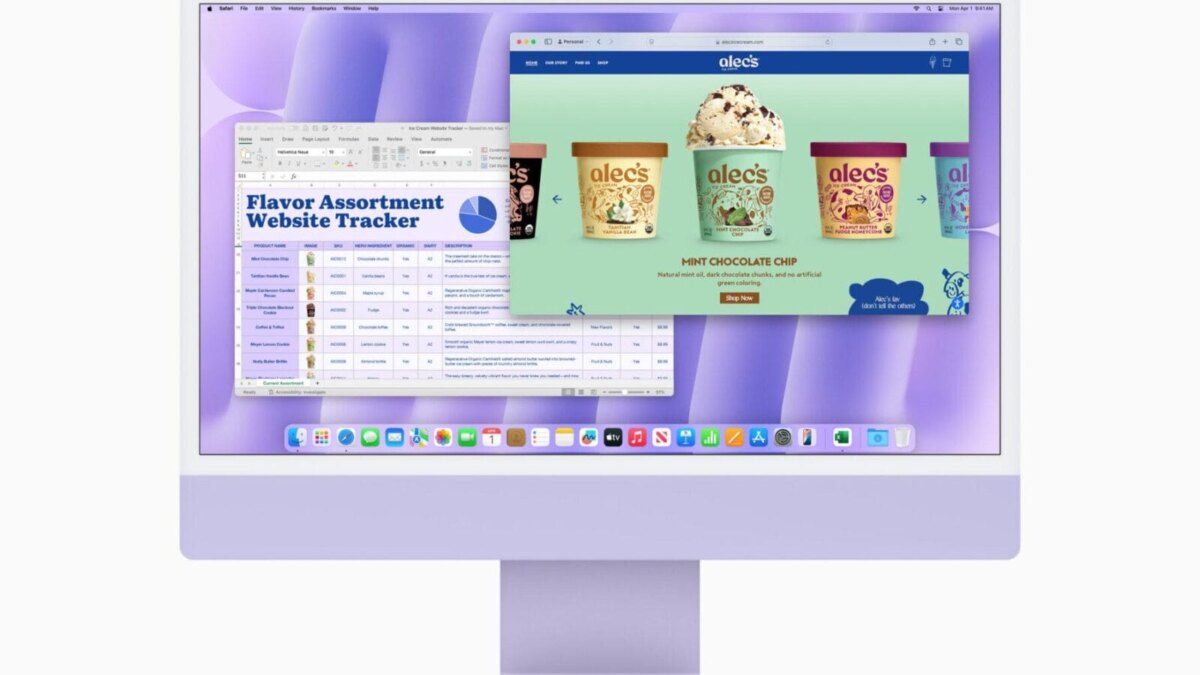 apple imac m4 safari and