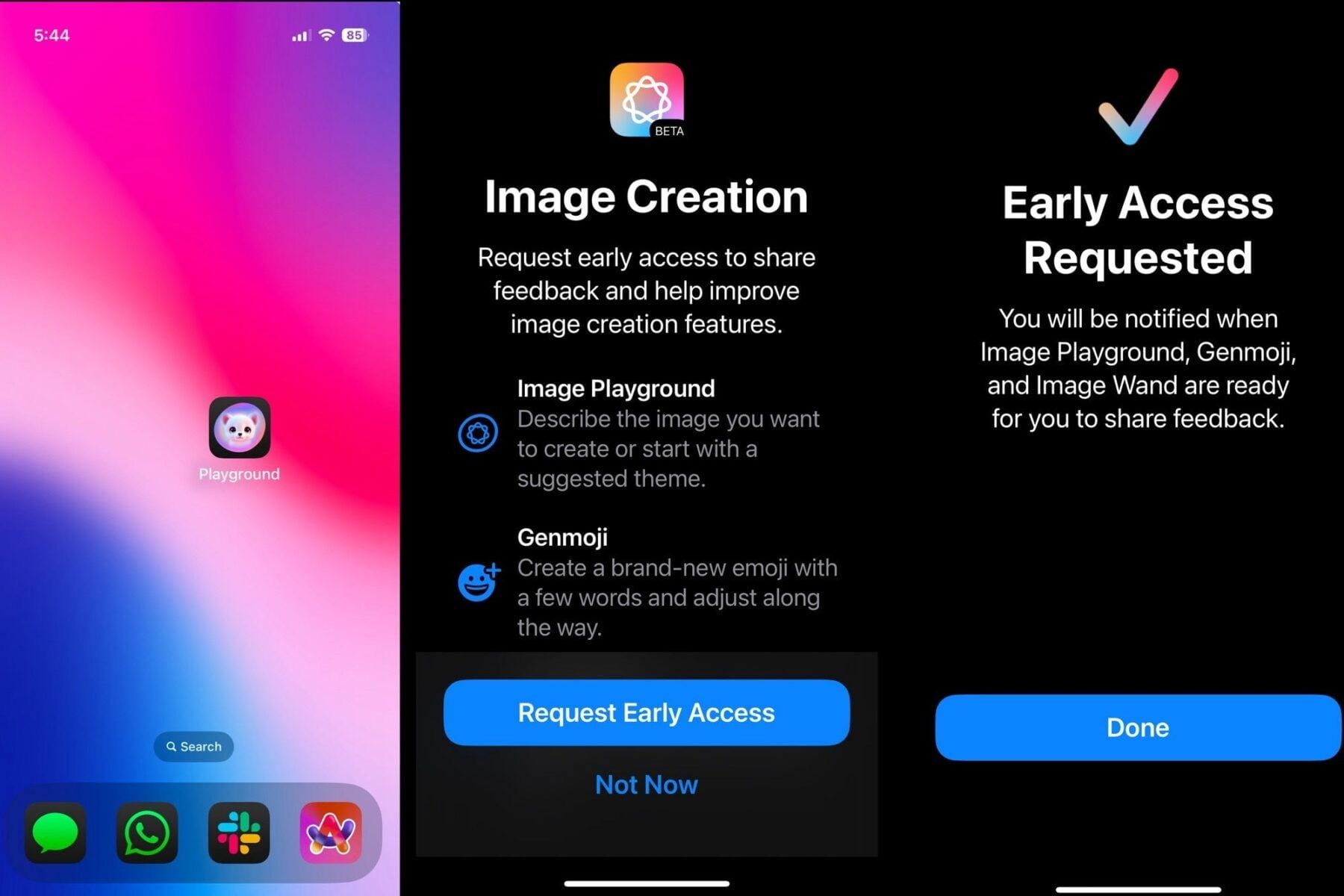 Apple запустила раннюю регистрацию для тестирования Image Playground и Genmoji 3 apple intelligence image playground waitlist.webp
