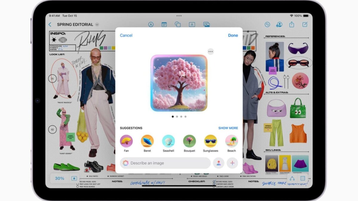 apple ipad mini apple intelligence image playground