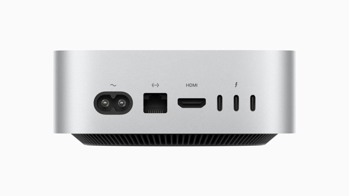 apple mac mini back facing