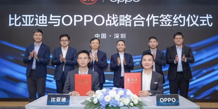 Oppo объявила о сотрудничестве с BYD в сфере электромобилей и ИИ 2 Oppo BYD