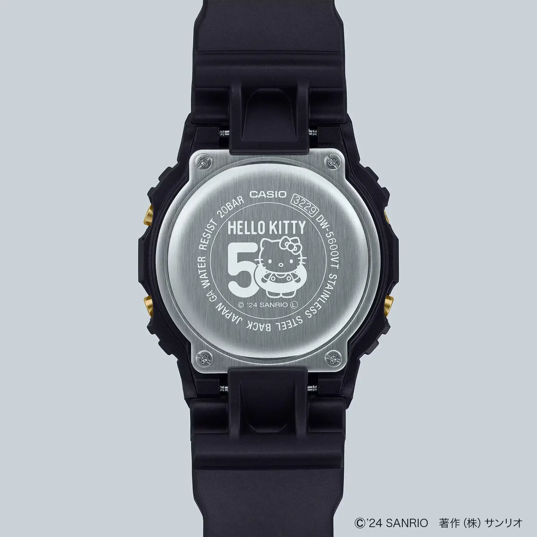 Casio и Hello Kitty выпускают ограниченную серию часов G-Shock DW-5600KT24-1JR в честь 50-летия компании 5 dw 5600kt24 1 urabuta