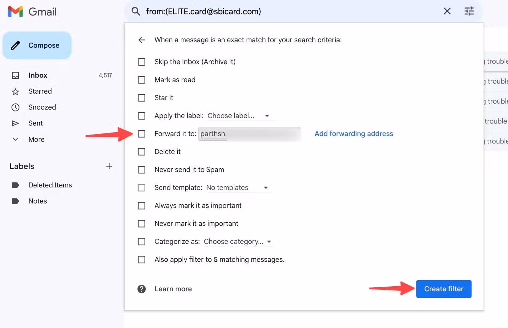 Как настроить правила Gmail для организации почты 7 how to use gmail rules 6