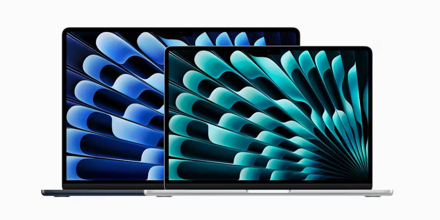 Два ноутбука Apple MacBook с дисплеями от 14 до 16 дюймов
