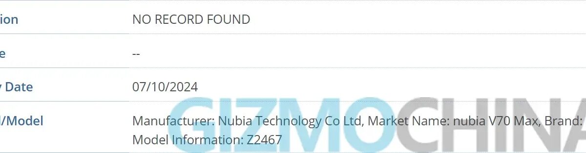 nubia v70 max z2467