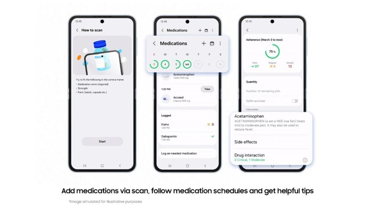 Новые функции в Samsung Health для удобства пользователей 6 samsung health medications scanning 1200x675 1