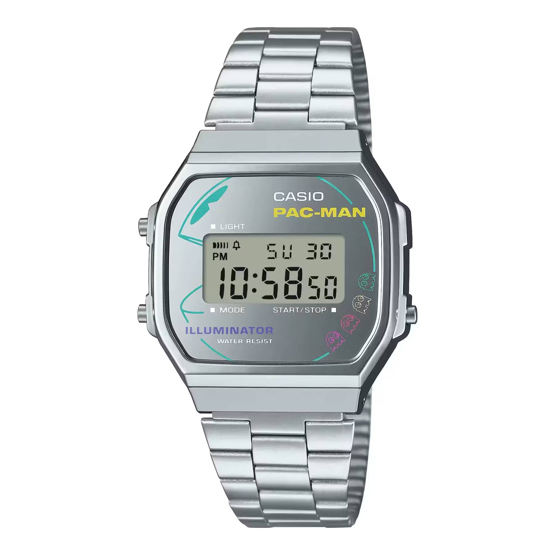 Циферблат часов Casio Pac-Man с дисплеем и символами игр