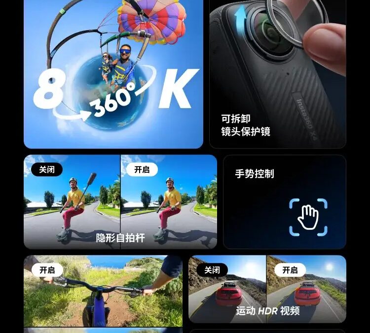 Представлена спортивная камера Insta360 X4 BMW Motorrad Limited Edition 8K 5 Insta360 X4