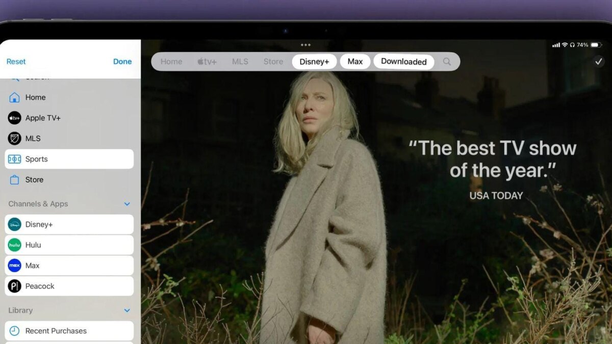 9to5mac tv app navigation bar ipados 18 2 beta 3