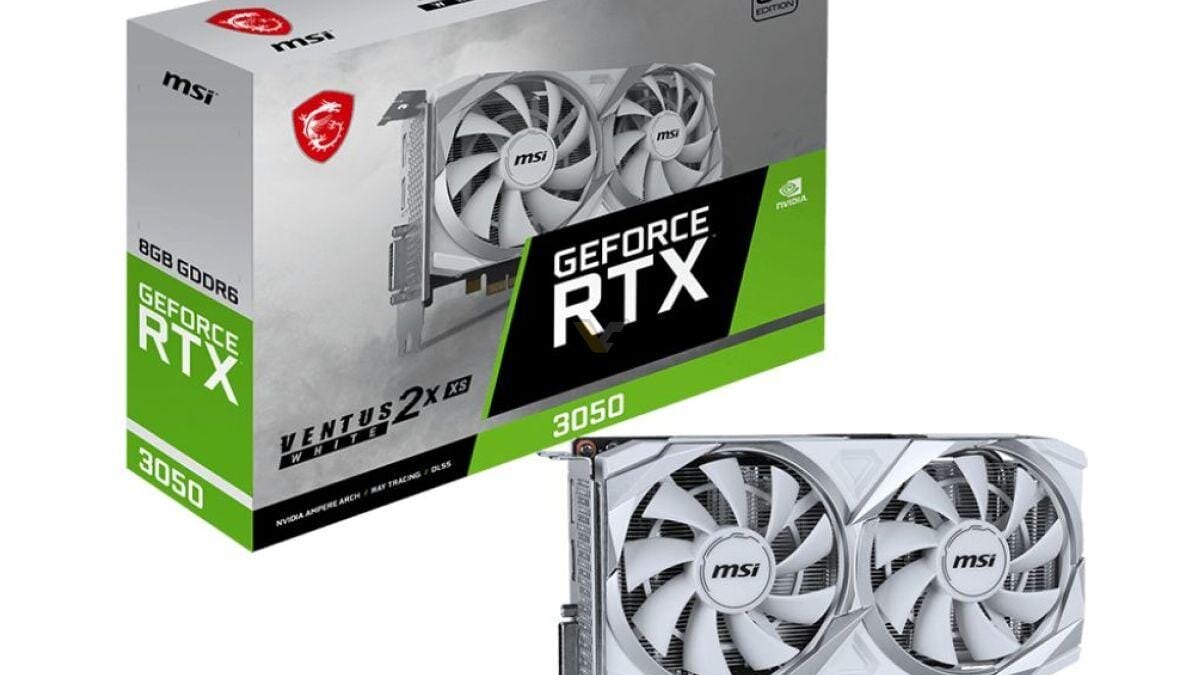 MSI GeForce RTX 3050 Ventus 2X XS in white