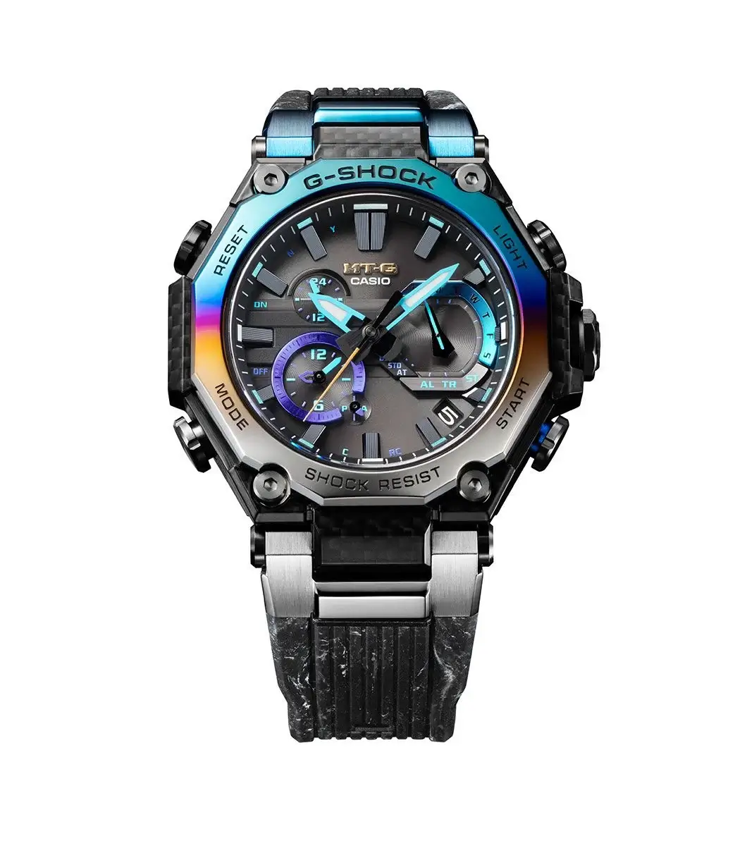 Выпущена лимитированная серия часов Casio G-SHOCK Carbon-Metal с эстетикой «Storm Chaser» 6 mtg b2000yst 1aer front