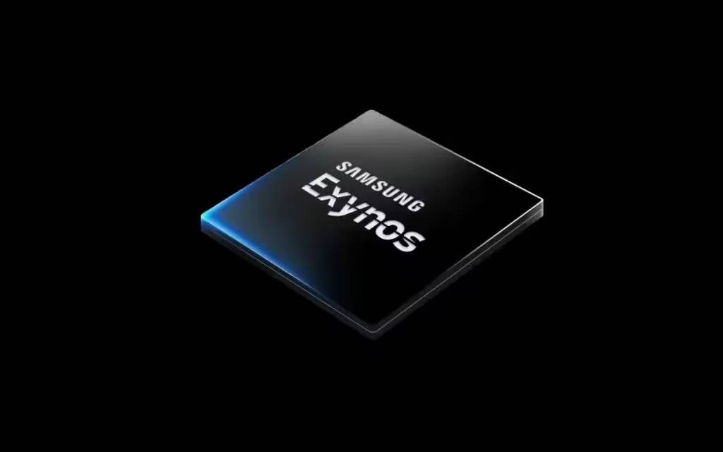 Чип Samsung 3мя нанометрами на черном фоне