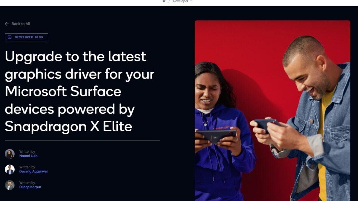 Qualcomm выпускает новые драйвера GPU для Microsoft Surface на базе Snapdragon X Elite 3 Qualcomm