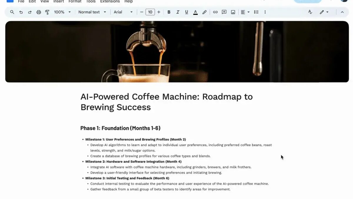Google Docs расширяет возможности с функцией "Help me create" 5 google docs help me create 3
