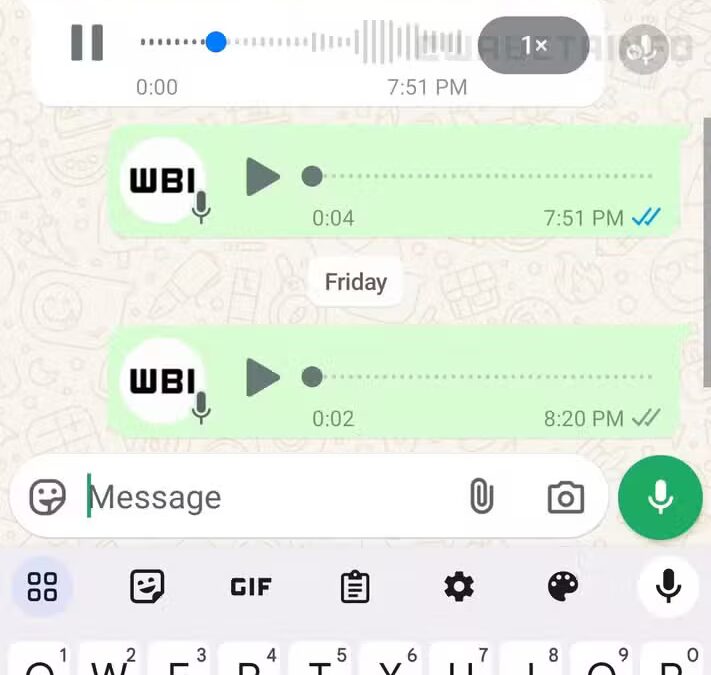 wa quick reply voice note message feature android