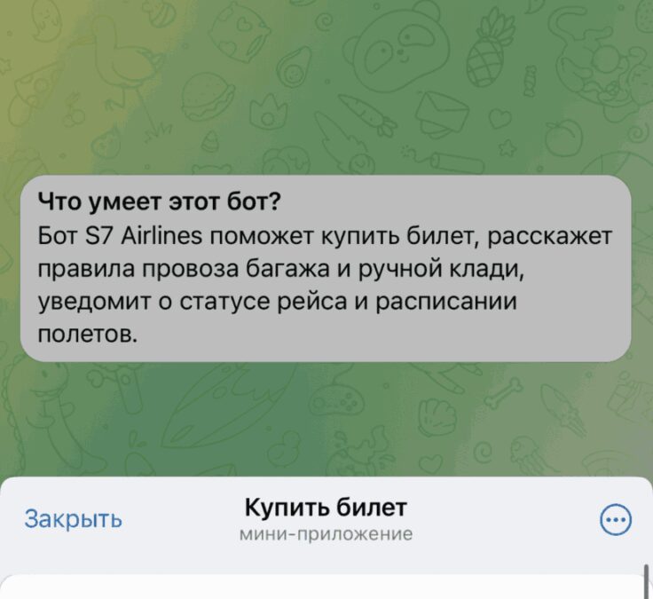 S7 Airlines первой в России представила мини-приложение в Telegram для бронирования билетов 4 img 1961
