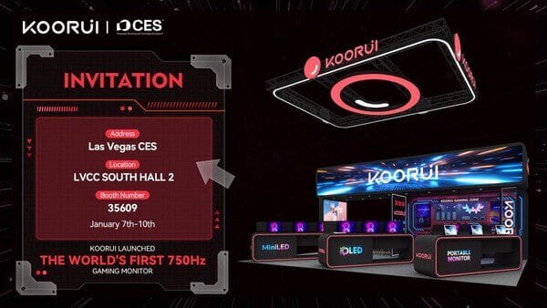 koorui unveil world s first monitor a 750hz refresh rate ces