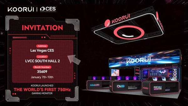 koorui unveil world s first monitor a 750hz refresh rate ces