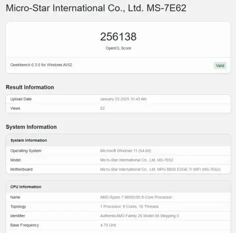 rtx 5080 leaked opencl