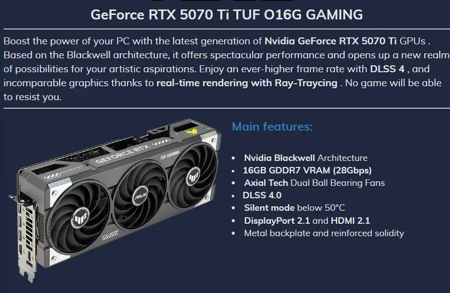 Nvidia GeForce RTX 5070 Ti с 16 ГБ GDDR7 памяти поступит в продажу 20 февраля 5 Nvidia GeForce RTX 5070 Ti