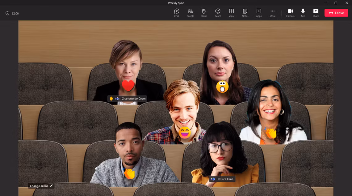 Microsoft Teams улучшает интеграцию с календарем Outlook 3 together mode in teams