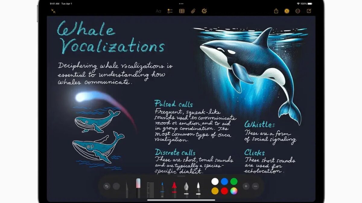 apple ipad air apple intelligence image wand in notes 250304