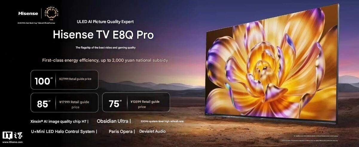 Hisense представила телевизоры E8Q и E8Q Pro с частотой 330 Гц и звуком Devialet 3 ba808896ab