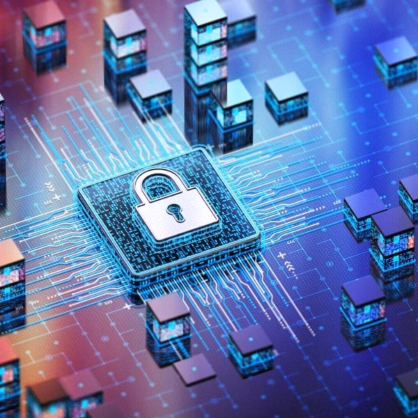 cybersecurity graphic futuristic