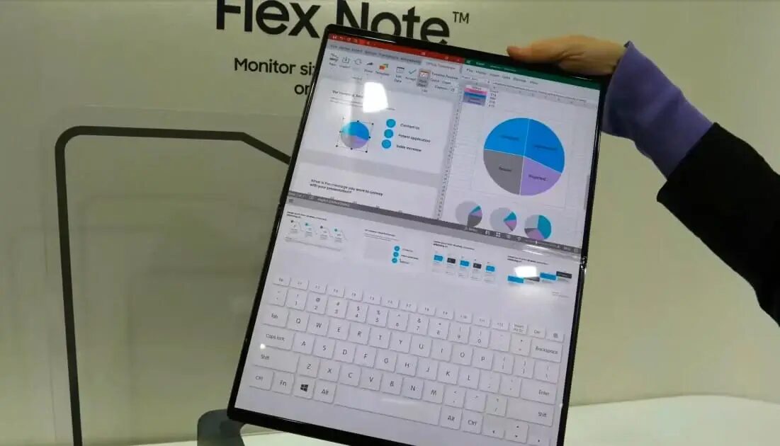 flex note in hand