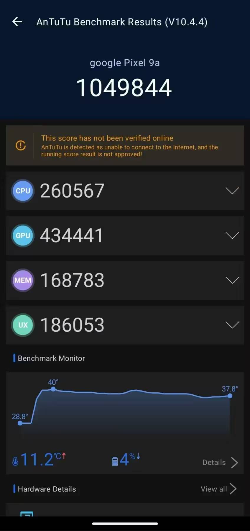 Google Pixel 9a засветился в тестах Geekbench и AnTuTu: что известно о производительности 2 Результаты тестирования AnTuTu Гугл Pixel 9a на экране