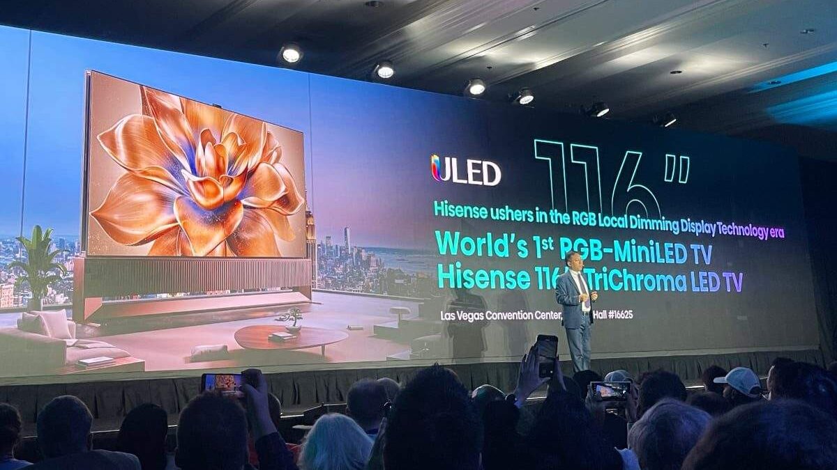 The Hisense 116UX RGB-MiniLED TV