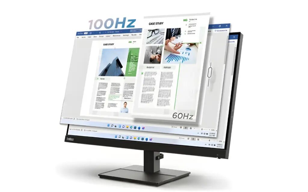 Lenovo выпускает 24,5-дюймовый офисный монитор 1080p с частотой 100 Гц и временем отклика 4 мс 2 lenovo s25e 30 refresh 1 1024x640 1