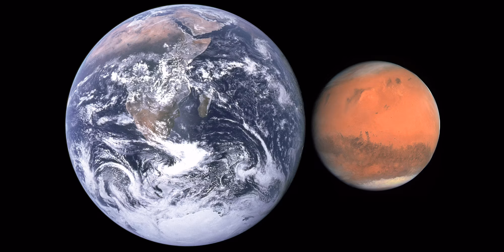 Северная ледяная шапка Марса оказалась удивительно молодой 3 mars earth comparison