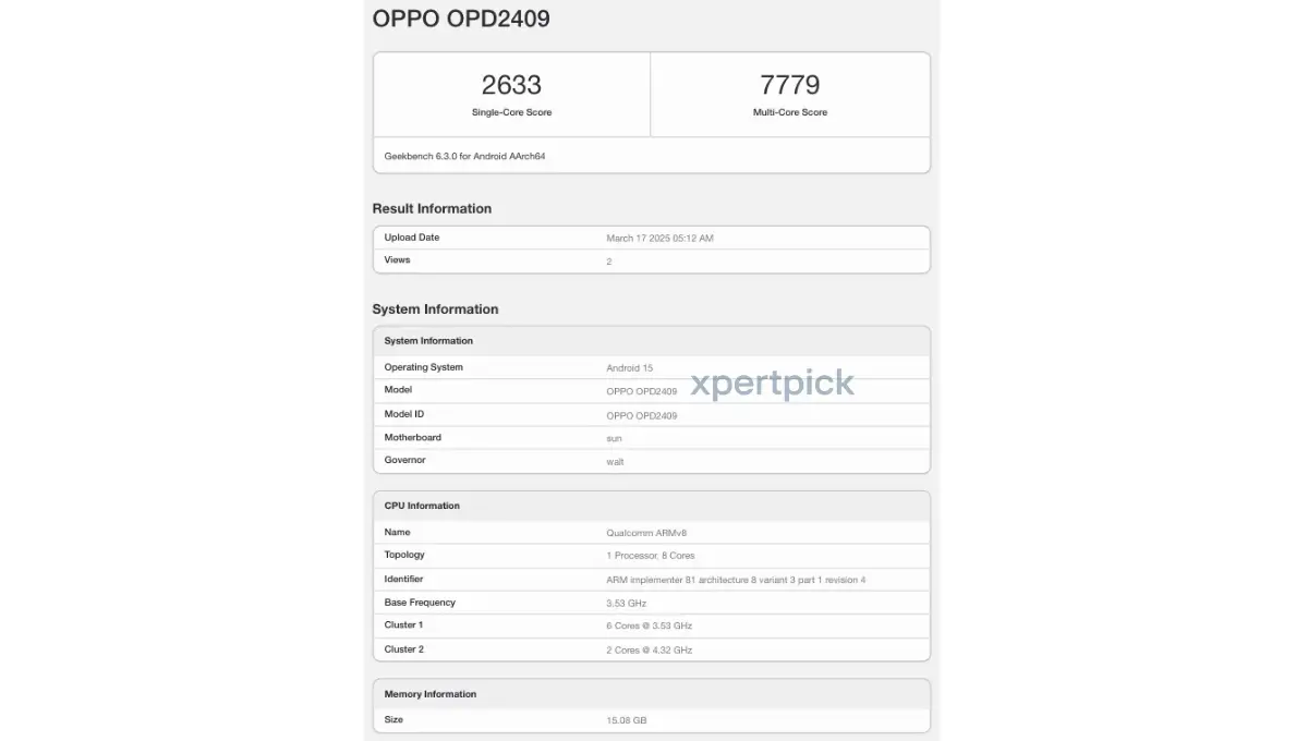 Oppo Pad 4 Pro: первый планшет на Snapdragon 8 Elite замечен в Geekbench 4 Oppo Pad 4 Pro