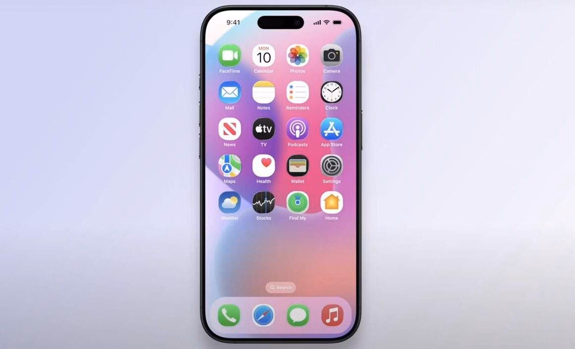 Редизайн iOS 19 утёк в сеть: стекло, анимации и круглая графика 7 alleged ios 19 icons front page tech e1744084601651