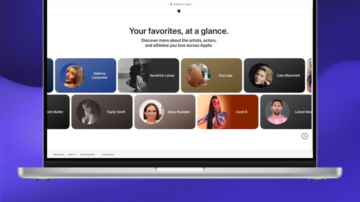 apple snapshot page