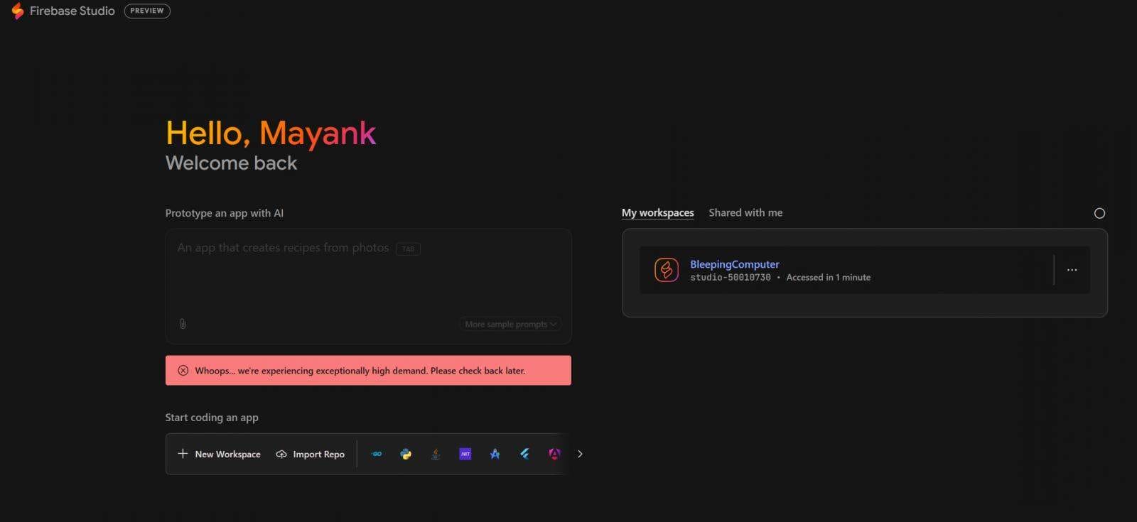Конкурент Cursor AI? Google запустил Firebase Studio для создания приложений без кода 5 firebase studio