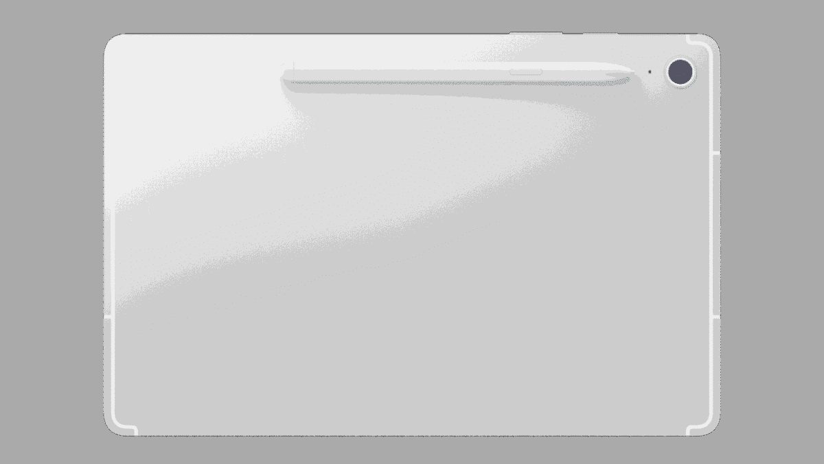 galaxy tab s10 fe silver product image back with s pen