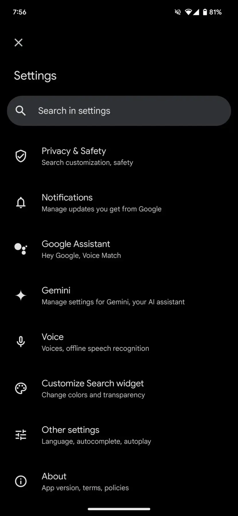 Google убрала настройки Assistant из своего приложения на Android 10 google app settings assistant gemini.jpg