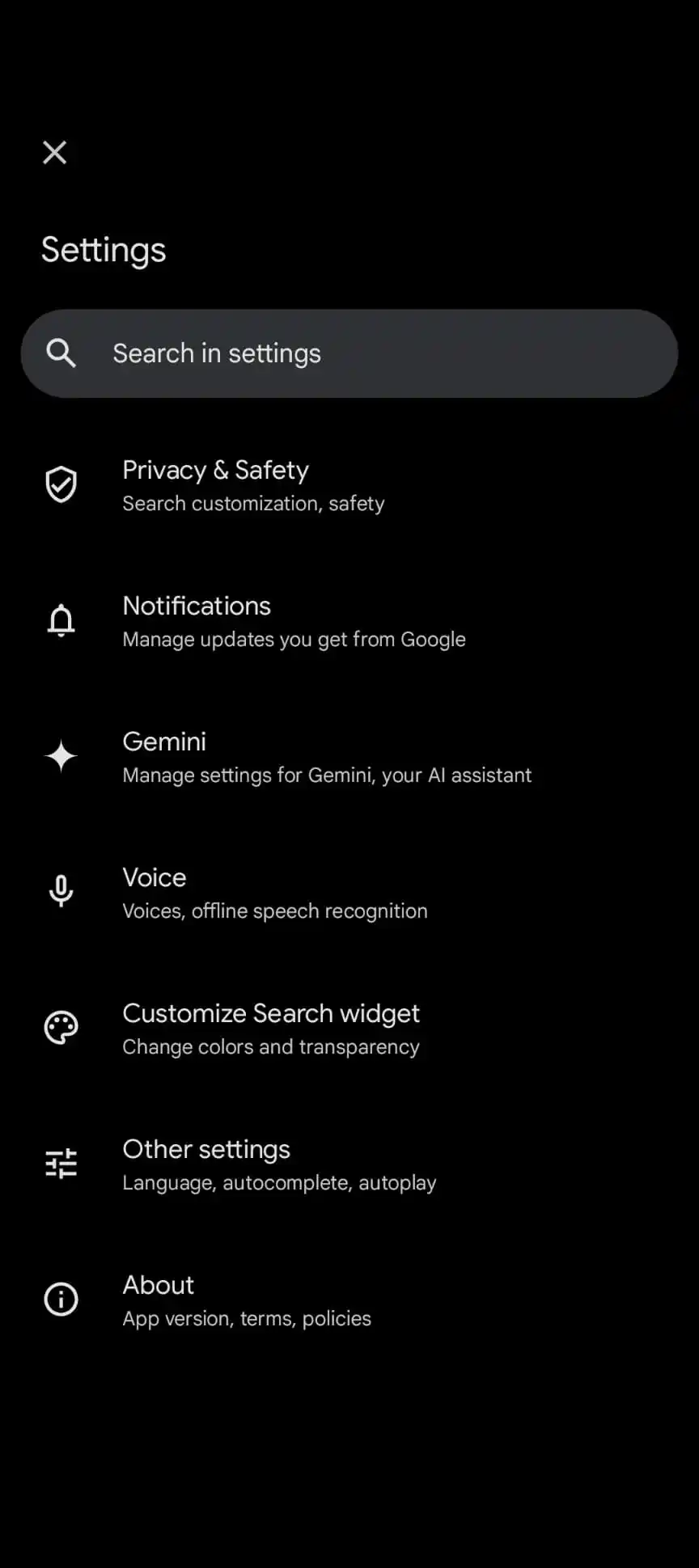 Google убрала настройки Assistant из своего приложения на Android 9 google app settings gemini.jpg