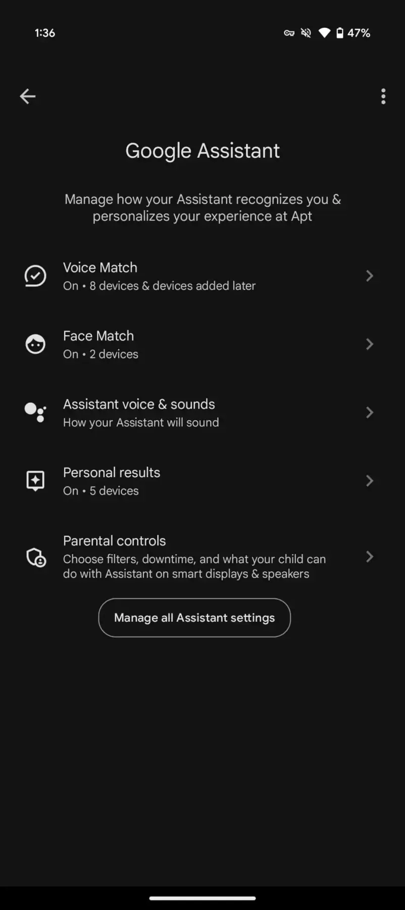 Google убрала настройки Assistant из своего приложения на Android 12 google home assistant settings 2.jpg