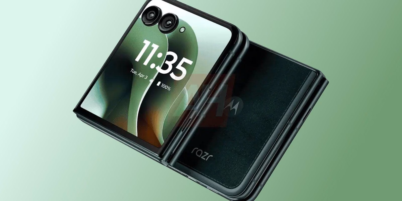 Новый Motorola Razr 2025: всё, что известно перед анонсом 5 motorola razr plus 2025 leak green background