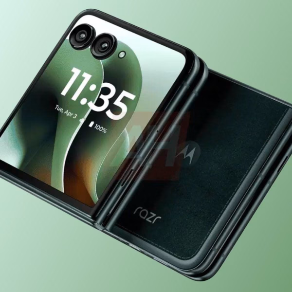 motorola razr plus 2025 leak green background
