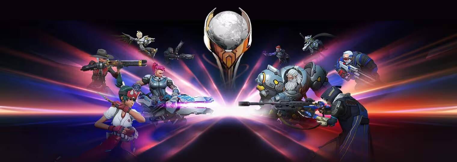 Герои Overwatch 2 в режиме Stadium с яркими эффектами
