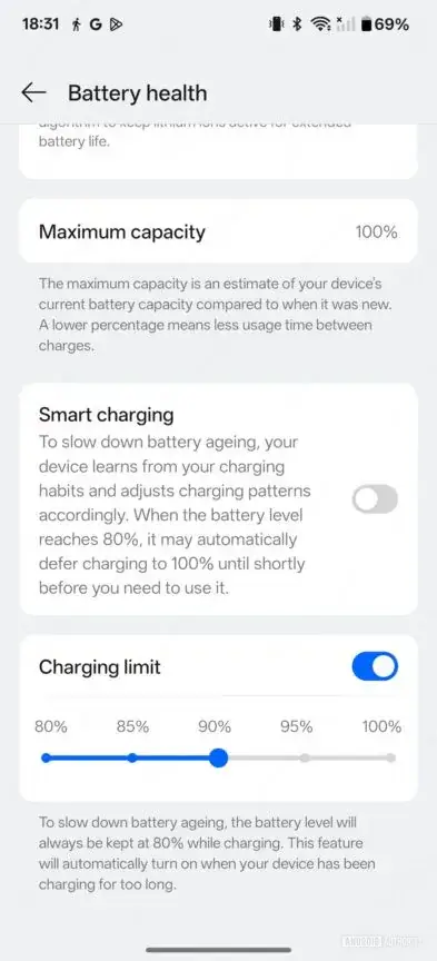 OnePlus 13 первым получил Android 16 Beta 2 с гибкой настройкой зарядки 4 oneplus 13 oxygen os 15 android 16 battery charging limit 1 393w 864h.jpg 1