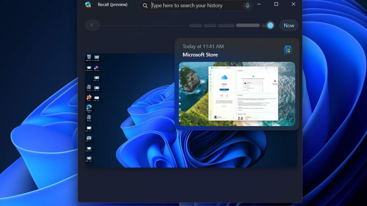 win11 recall listing