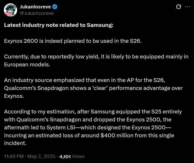 Техническое описание протестированных чипов в Galaxy S25
